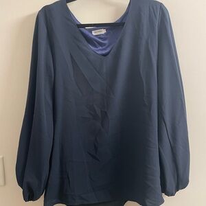 Elegant Navy Blue Blouse by GLEAM